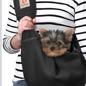 Black and White Dog Sling Bag